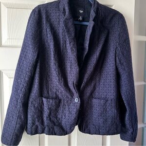 GAP Women's Navy Blue Eyelet Blazer size 14